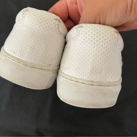 GREATS White Leather Perforated Slip On Sneakers size 8 - Picture 8 of 8